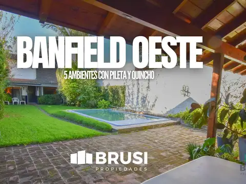 CASA EN VENTA EN BANFIELD OESTE - 5 AMBIENTES