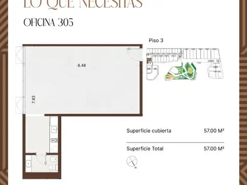 Martin Fierro 3600, Piso 3