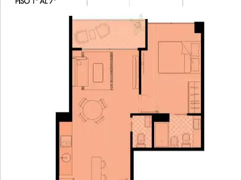 Departamento en Venta de 2 ambientes