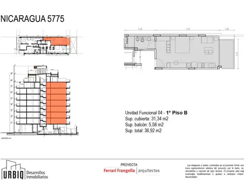 Departamento Monoambiente con 1 baño