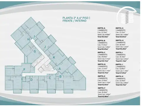 Departamento en Venta de 2 ambientes