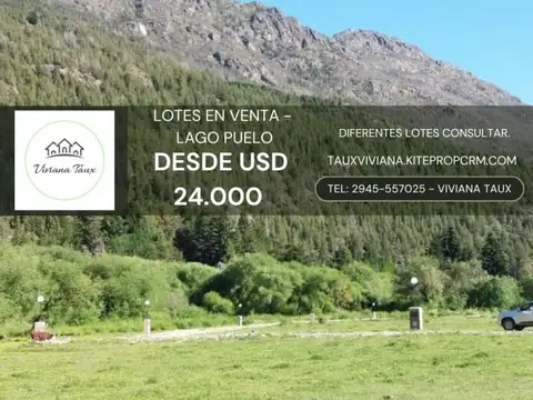 SE VENDEN HERMOSOS LOTES- KALFUCÓ- LAGO PUELO- CHUBUT