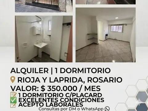 ALQUILER | LUMINOSO IMPECABLE 1 DORMITORIO | RIOJA 742