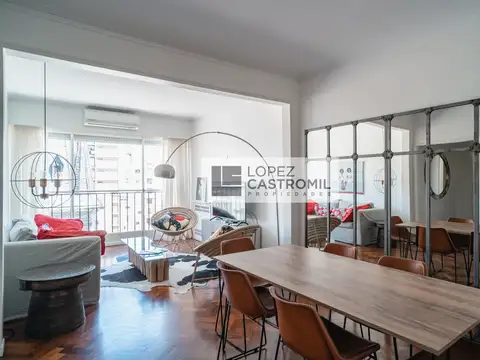 IMPECABLE PISO ALTO! Balcón al frente! Muy luminoso! AMOBLADO y EQUIPADO! Dependencia! Lavadero! UNICO! OPORT!