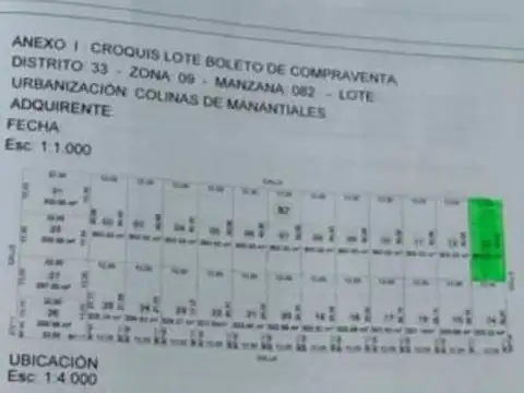 Terreno en Venta de 380,0 m2