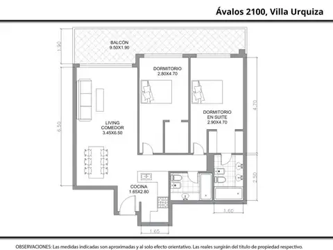 Departamento en Venta de 2 dormitorios