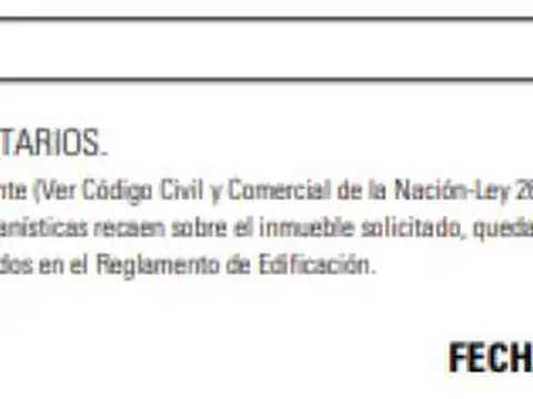 Terreno en Venta 14  mts Fondo