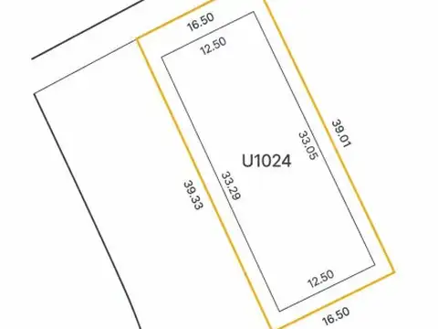 Terreno en Venta 39  mts Fondo