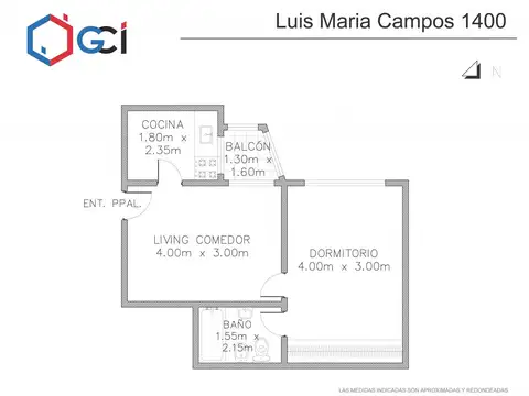 Luis Maria Campos 1400, Piso 4