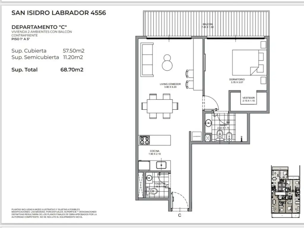 San Isidro Labrador de 20 Unidades en Saavedra