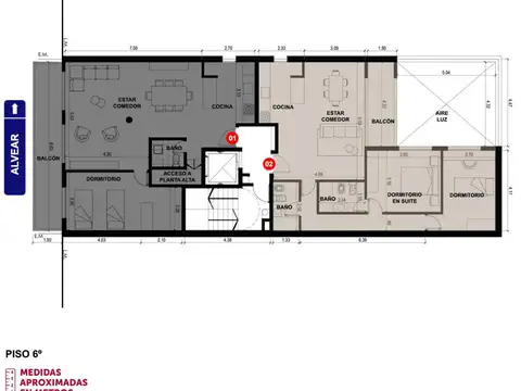 Departamento 3 ambientes con 3 baños