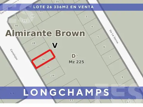 Terreno en Venta 28  mts Fondo
