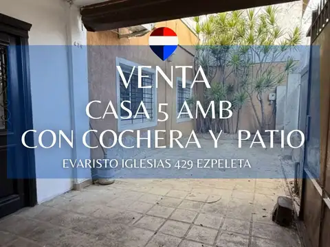 Casa 5 ambientes en venta en ezpeleta, quilmes