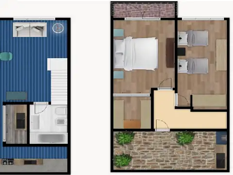 Depto Tipo Casa en Venta de 3 ambientes