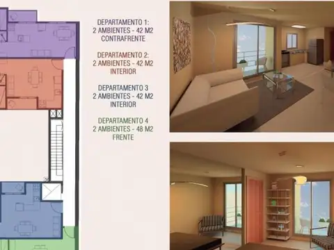 Departamento en Venta de 1 dormitorio