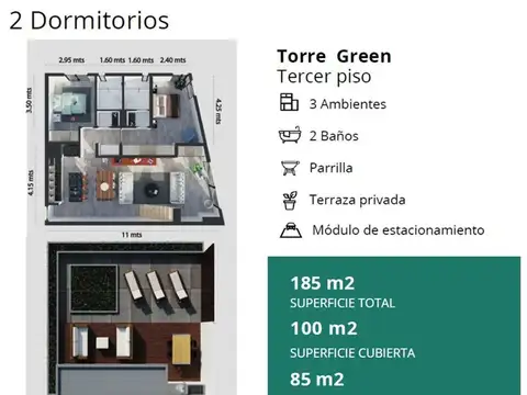 Departamento en Venta de 3 dormitorios