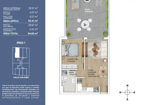 Patio 1 dorm en Hub Cordon con Amenities 2027