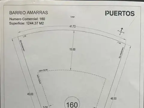 Terreno en Venta de 1245,0 m2