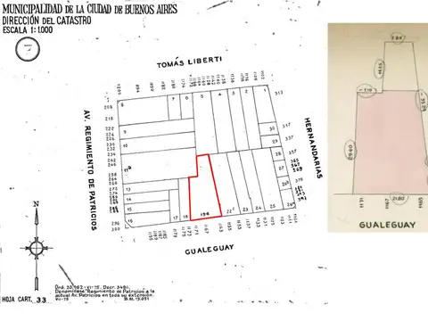 Terreno en Venta 43  mts Fondo