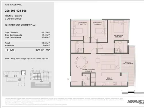 Departamento en Venta en Saavedra, USD 430.542