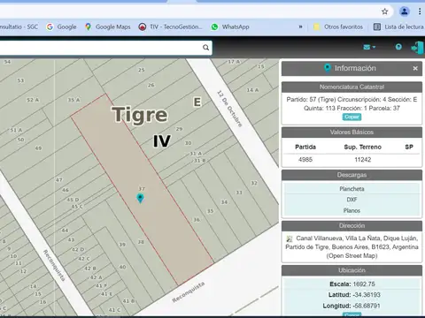 Terreno en Venta de 11242,0 m2