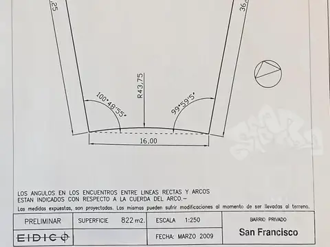 Lote interno en venta en San Francisco - Villanueva