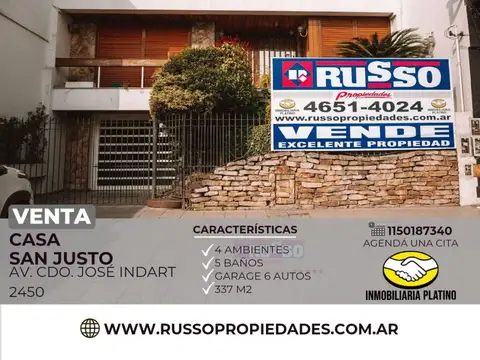 Venta casa 5 ambientes San Justo