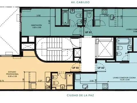 Departamento 2 ambientes en Belgrano venta en pozo