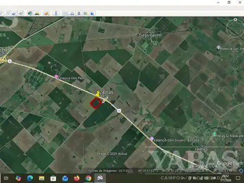 Campo agrícola en venta – 24 hectáreas – Ruta Nacional N.º 8