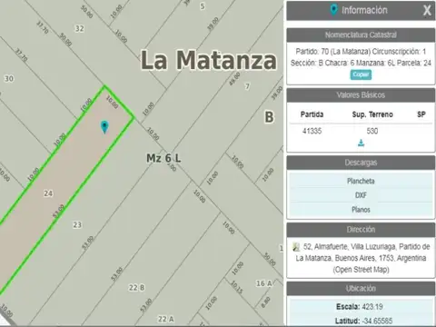 EXCELENTE LOTE DE 530M2
