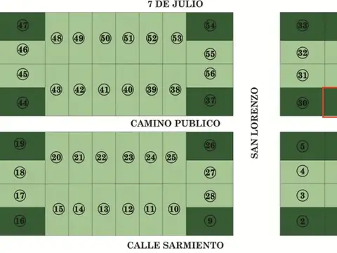 Terreno en Venta 12  mts Frente