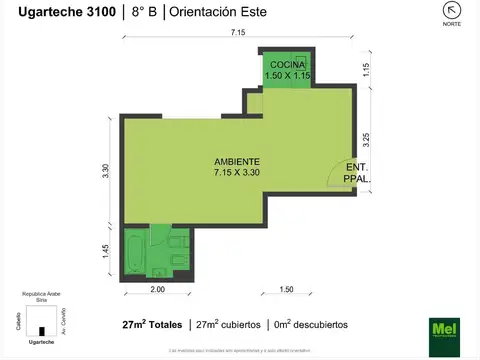 Ugarteche 3100, Piso 8