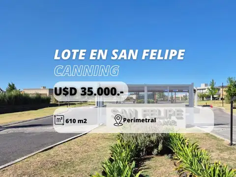 LOTE EN VENTA EN SAN FELIPE CANNING