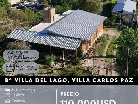 Venta Casa De 3 Dormitorios Y Pileta A 300Mts De Ruta 38 En Villa Del Lago - Villa Carlos Paz
