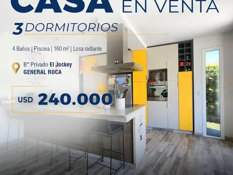 CASA EN VENTA, B° PRIVADO JOCKEY | GENERAL ROCA