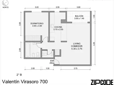Departamento en Venta de 2 ambientes