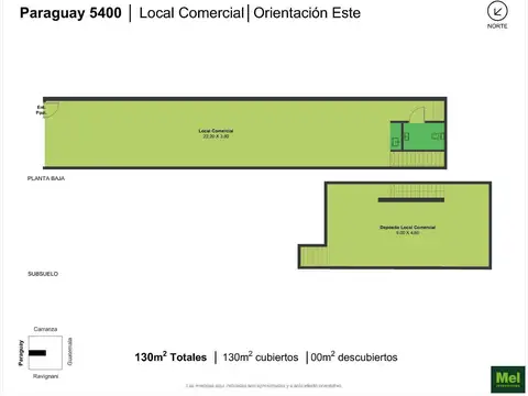 Paraguay 5442 Palermo | Local con Subsuelo 