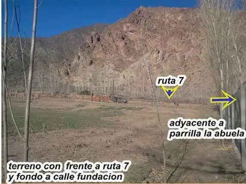 Oportunidad Hoy U$ 49000-uspallata: Ruta 7