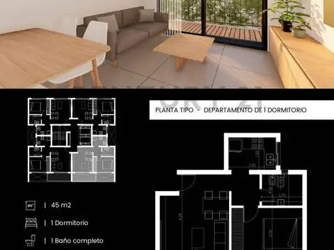 Estudio en venta en La Plata