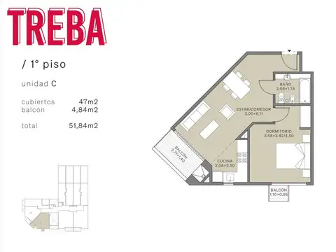 Departamento en Venta en Monserrat, USD 125.815