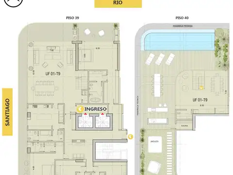 Venta - Torre Pininfarina - Departamento 4 dormitorios con jacuzzi y sauna - Pichincha, Rosario.