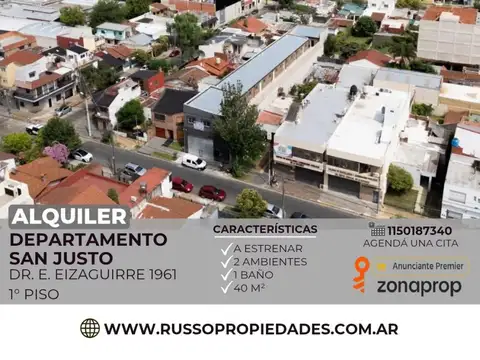 alquiler departamento 2 ambientes San Justo