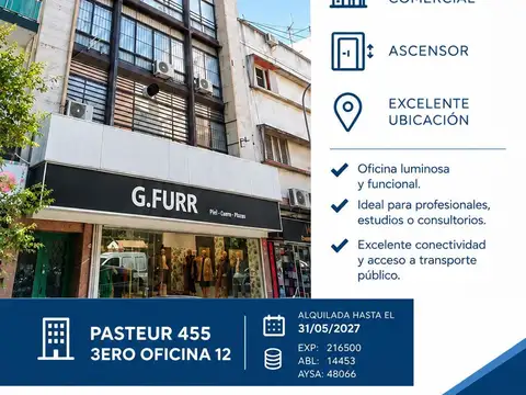 VENTA OFICINA 43m2 EN BALVANERA 