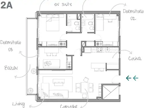 Departamento en Venta de 4 ambientes
