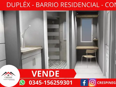Depto Tipo Casa 3 ambientes con 1 baño