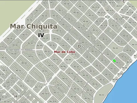 Terreno en Venta en Balneario Mar de Cobo, USD 25.000