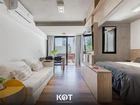 Departamento en venta y alquier ambiente y medio en Chacarita con terraza a estrenar.