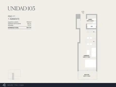 Departamento en Las Cañitas