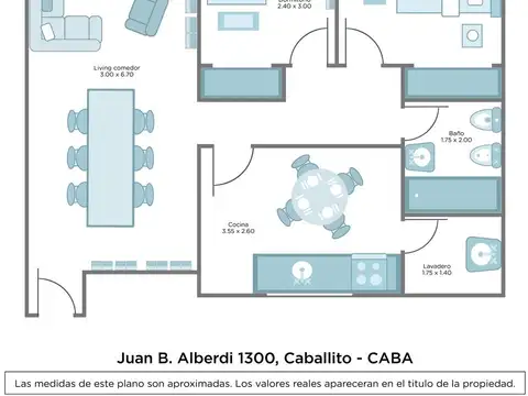 Departamento en Venta en Caballito Sur, USD 155.000