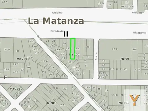 Terreno en Venta 10  mts Frente